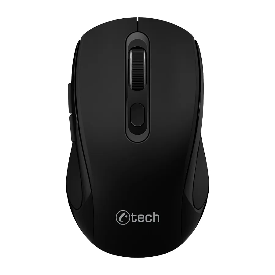 C-TECH myš WLM-12 Dual mode, bezdrátová, BT5.0 + 2,4GHz, 1600DPI, 6 tlačítek, US (WLM-12BK)