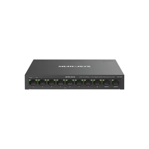 Mercusys MS110CP 8portový 10/100 Mb/s + 2portový gigabitový stolní switch s 8 po