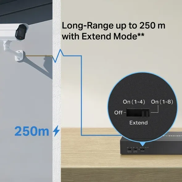 Mercusys MS110CP 8portový 10/100 Mb/s + 2portový gigabitový stolní switch s 8 po