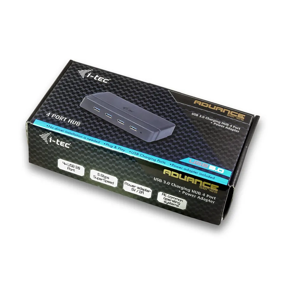 i-Tec USB3.0 HUB 4port, nabíjení
