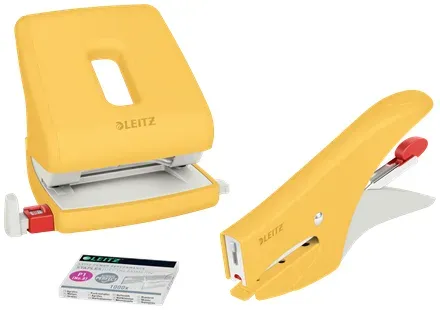 LEITZ Sešívací kleště Cosy na drátky No10, teplá žlutá