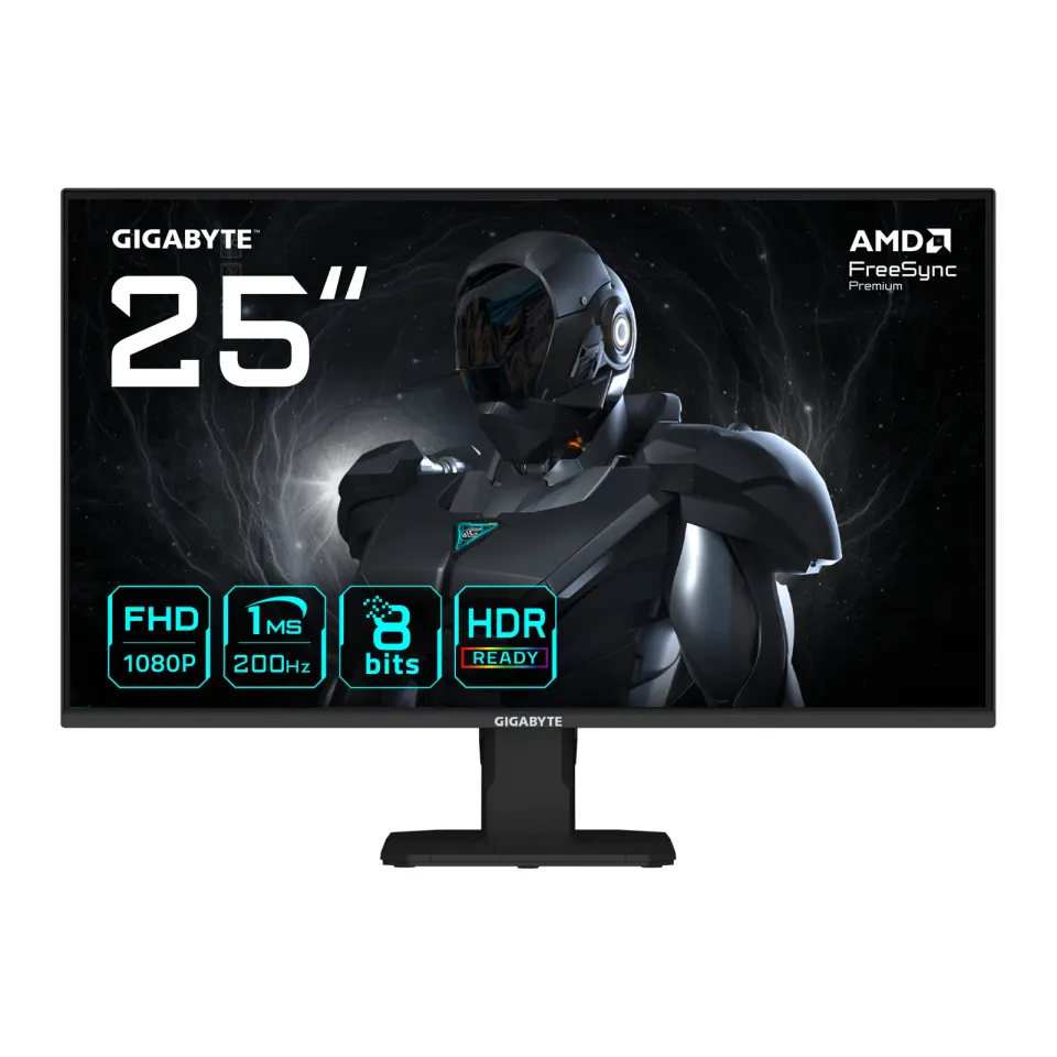 GIGABYTE LCD - 25" Gaming monitor GS25F2, IPS, 1920 x 1080 FHD, 200Hz, 1000:1, 300cd/m2, 1ms, 2xHDMI, 1xDP
