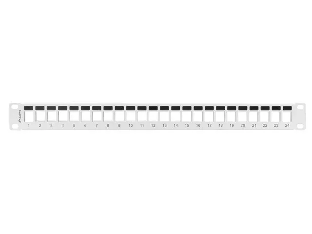 LANBERG PATCH PANEL BLANK 24 PORTŮ 1U PRO MODULY KEYSTONE ŠEDÝ
