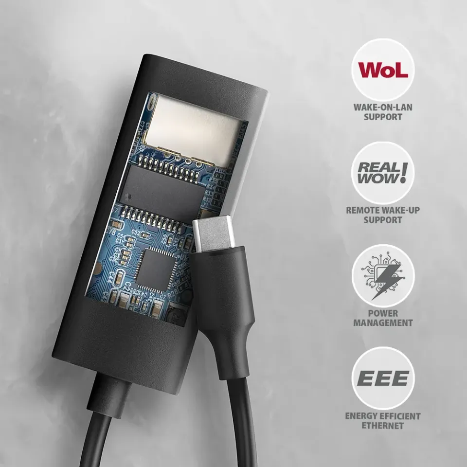 AXAGON ADE-ARC, USB-C 3.2 Gen 1 - Gigabit Ethernet síťová karta, Realtek 8153, a