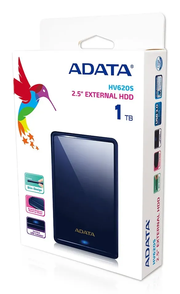 ADATA HV620S 1TB ext. 2,5" HDD modrý