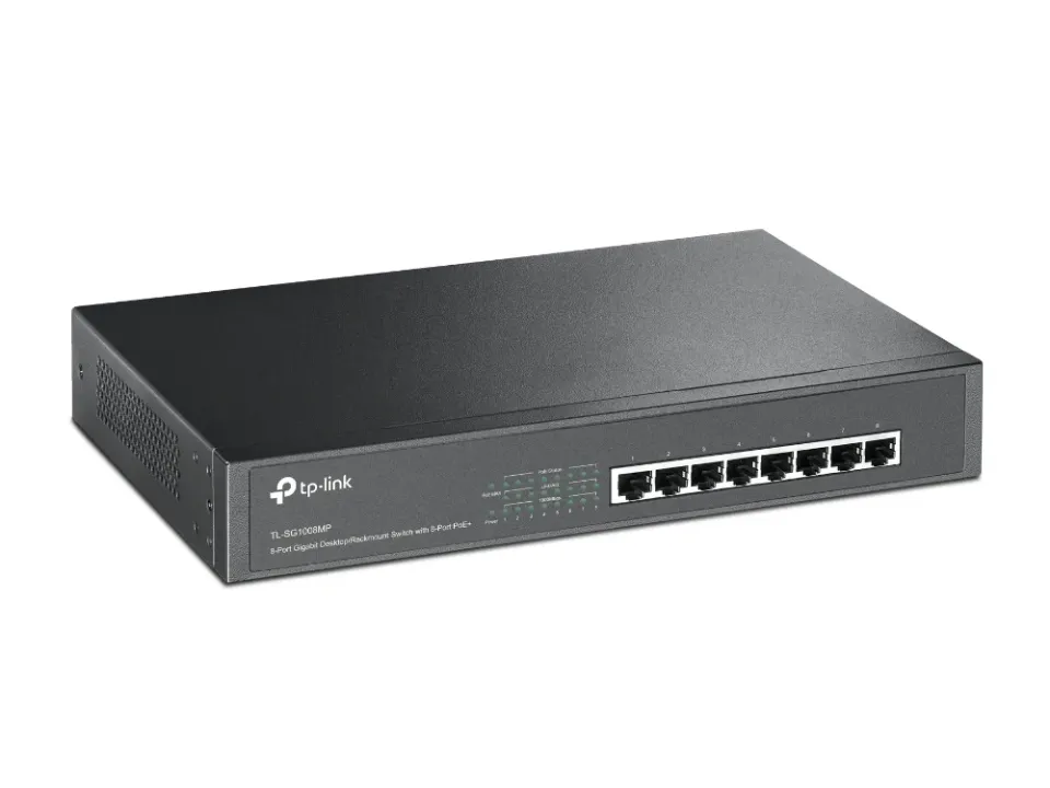 TP-LINK TL-SG1008MP 8-portový gigabitový stolní Switch s 8-portovým PoE +