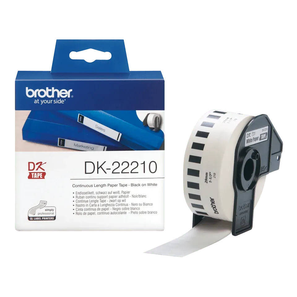Brother - DK-22210 (papírová role 29mm x 30,48m)