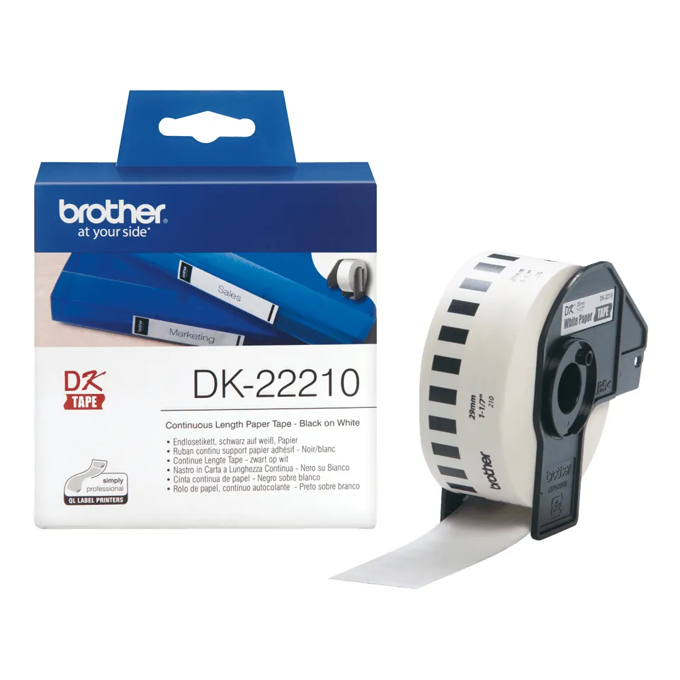 Brother - DK-22210 (papírová role 29mm x 30,48m)