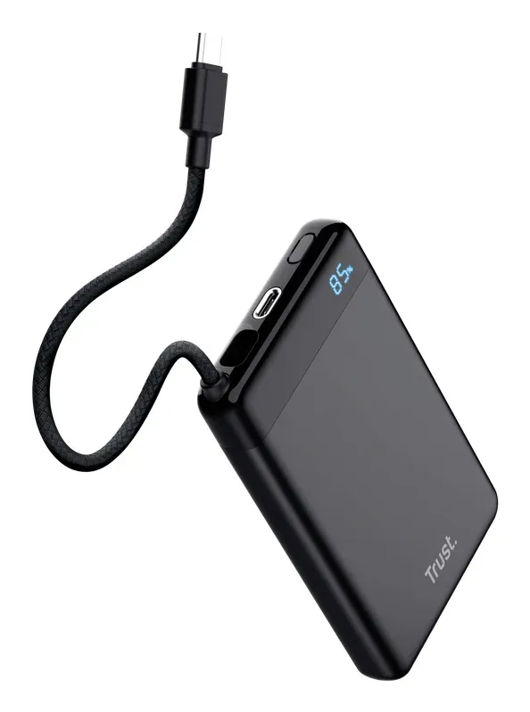 TRUST FIERA 10.000 POWERBANK FIXED CABLE