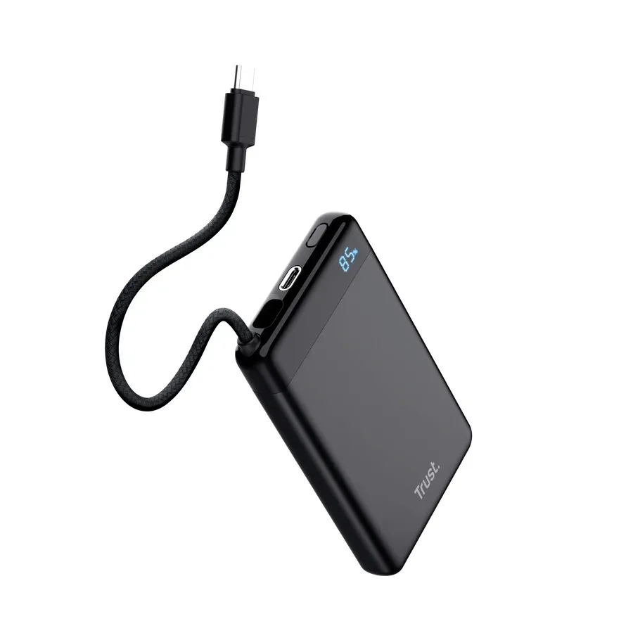 TRUST FIERA 10.000 POWERBANK FIXED CABLE