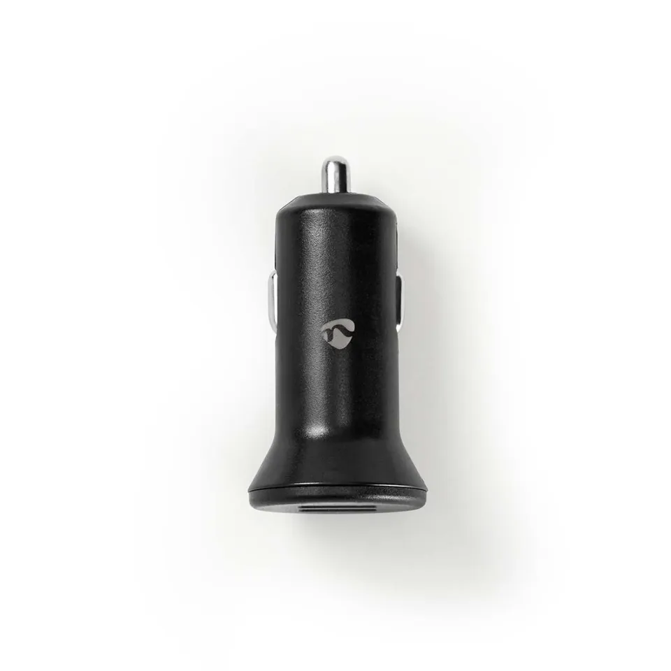 Nedis CCHAU480ABK - Nabíječka do Auta 12/24V | 4.8 A | 2 výstupy | USB-A | Černá