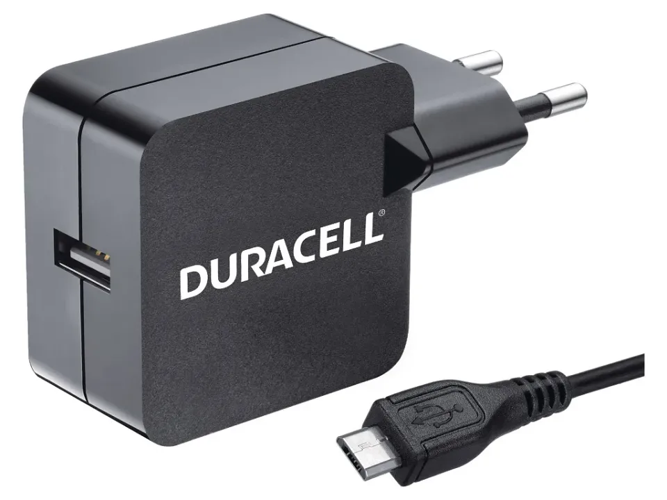 Duracell USB Nabíječka pro čtečky & telefony 2,4A včetně kabelu USB micro B čern