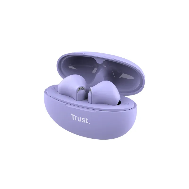 TRUST sluchátka Yavi, Bluetooth, špunty, fialová