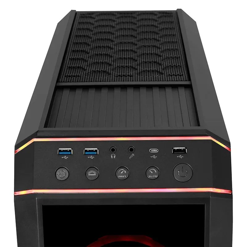 CHIEFTEC skříň STALLION II, ATX, 1x USB-C 3.2, 2x USB 3.1, 1x USB 2.0, 4x 120mm RGB Fan, černá