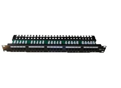 PATCH PANEL 19" kat. 5e STP, 24 portů, černý