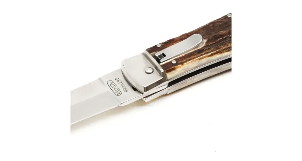 Vyhazovací zavírací nůž PREDATOR 241-střenka přírodní materiál držadla - střenky paroh