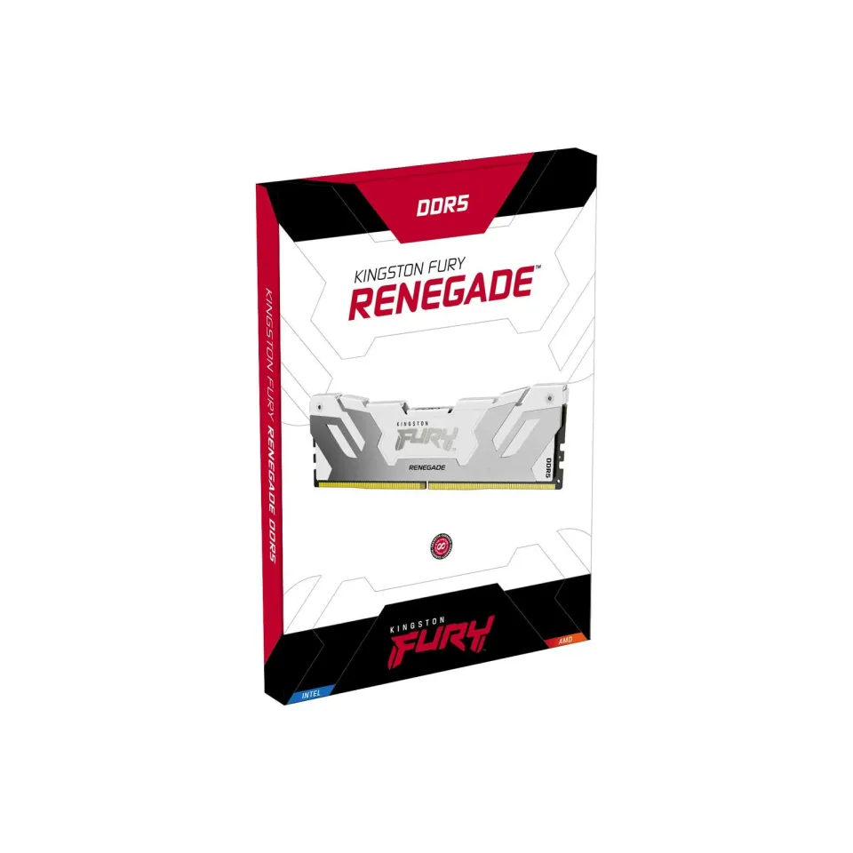 KINGSTON 16GB 6400MT/s DDR5 CL32 DIMM FURY Renegade RGB White XMP