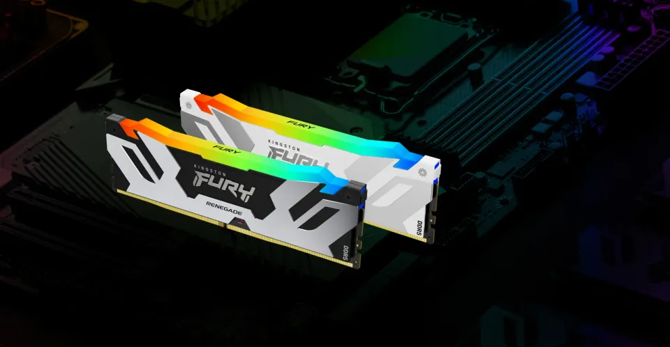 KINGSTON 16GB 6400MT/s DDR5 CL32 DIMM FURY Renegade RGB White XMP