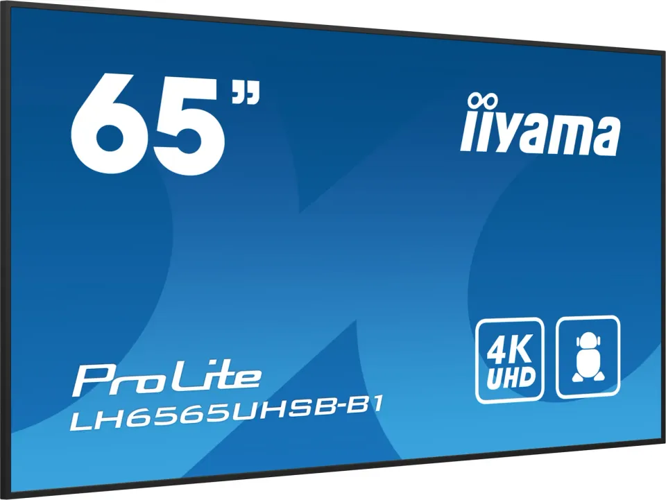 65" iiyama LH6565UHSB-B1:IPS,4K UHD,Android,24/7