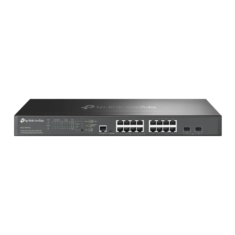 TP-Link SG3218XP-M2 Switch 8x 2,5GLan/PoE, 8x 2,5GLan, 2x 10GSFP+, 240W, Omada S
