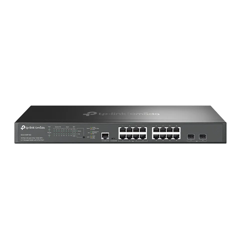 TP-Link SG3218XP-M2 Switch 8x 2,5G LAN/PoE, 8x 2,5G LAN, 2x 10G SFP+, 240W, Omada S