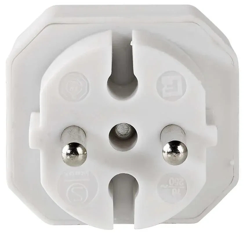 NEDIS síťový rozbočovač/ 2x zásuvka typu C (bez kolíku)/ 250 V AC 50/60 Hz/ 2,5 A/ 1100 W/ bílý