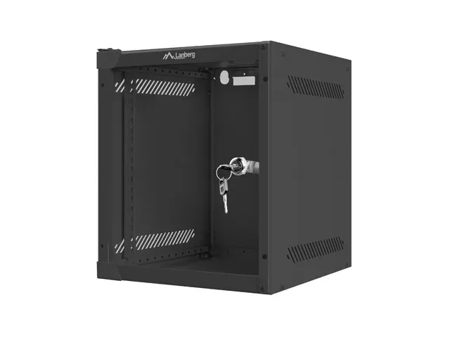 LANBERG RACKOVÁ SKŘÍŇ 10" PRO MONTÁŽ NA STĚNU 6U/280X310 (FLAT PACK) S PROSKLENÝMI DVEŘMI ČERNÁ