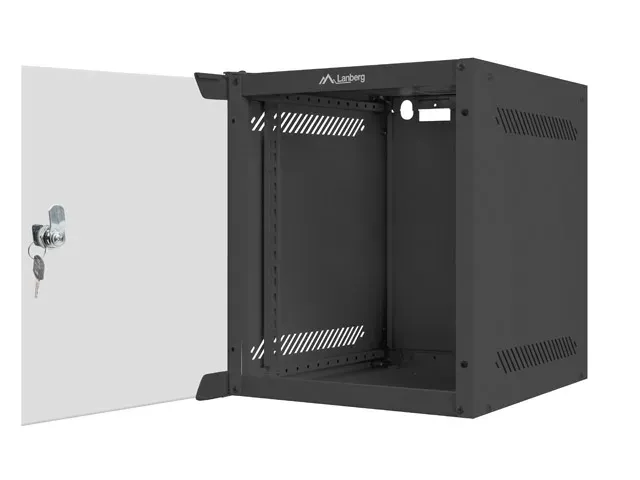 LANBERG RACKOVÁ SKŘÍŇ 10" PRO MONTÁŽ NA STĚNU 6U/280X310 (FLAT PACK) S PROSKLENÝMI DVEŘMI ČERNÁ