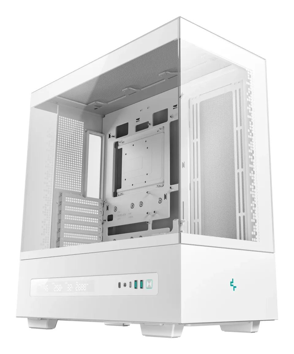 DEEPCOOL Case CH690 DIGITAL WH, ATX, Průhledná bočnice, bílá
