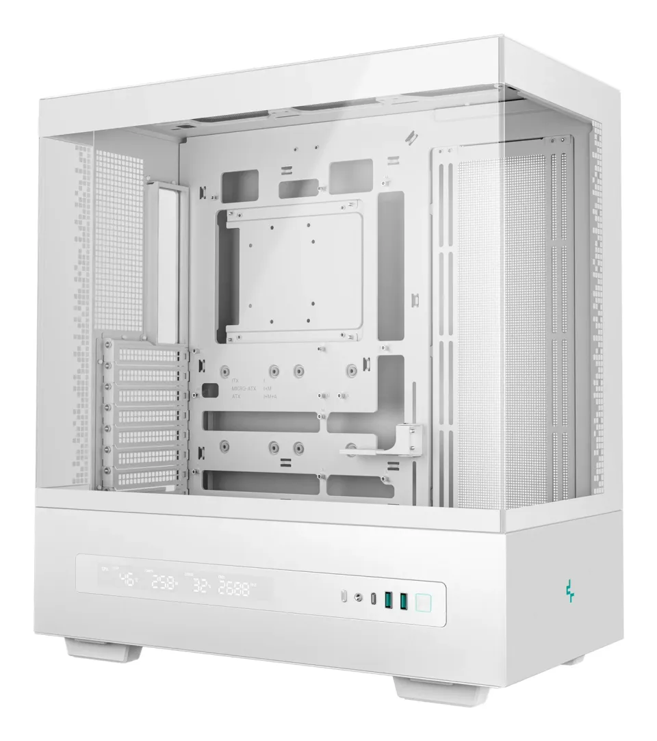 DEEPCOOL Case CH690 DIGITAL WH, ATX, Průhledná bočnice, bílá