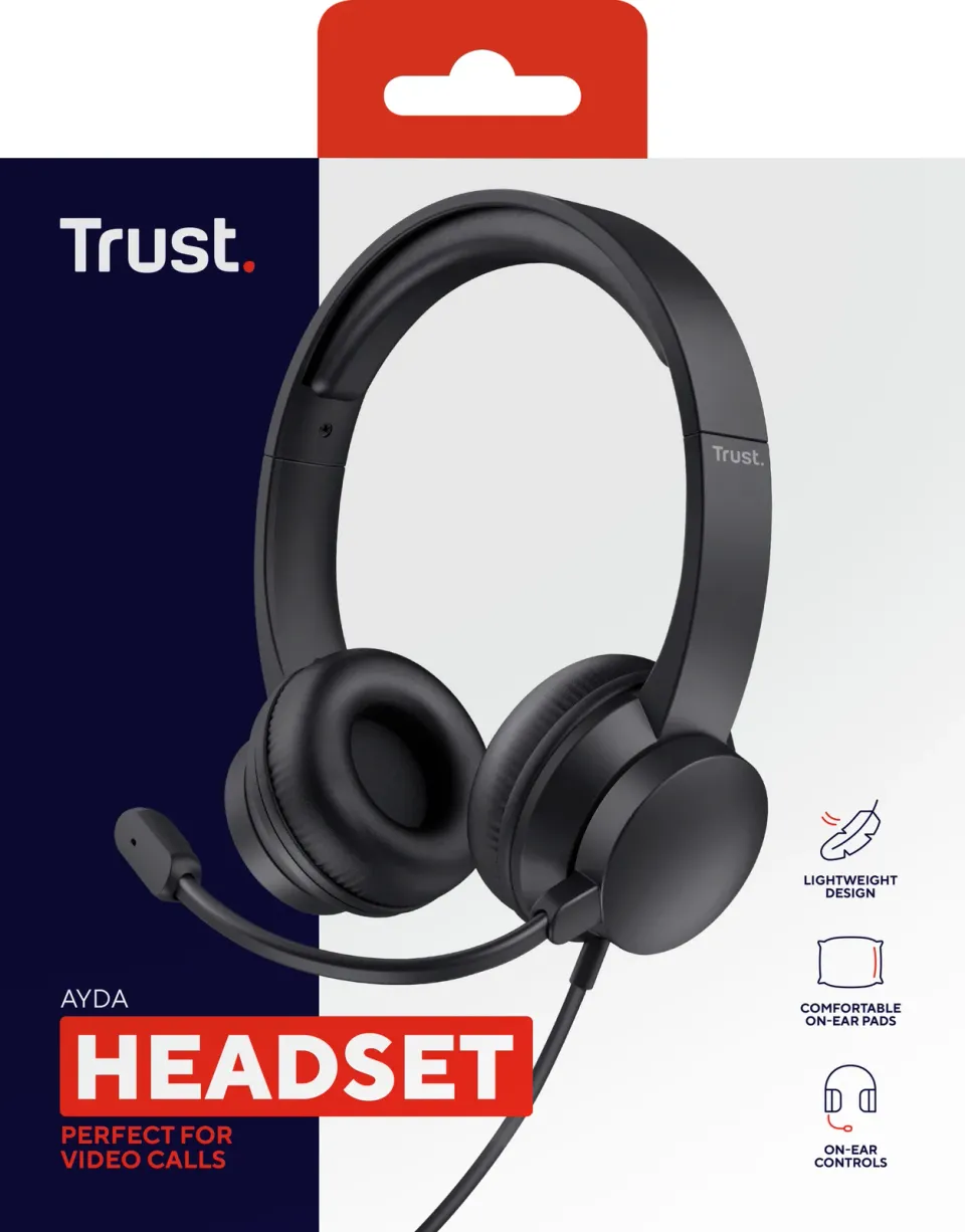 TRUST sluchátka s mikrofonem Ayda PC headset