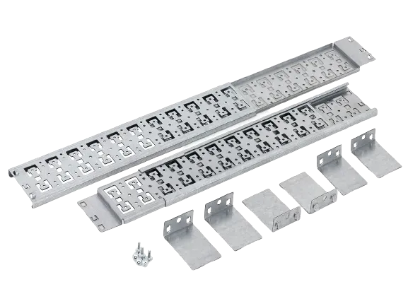 TRITON 19" vyvazovací panel 1U jednostranná plastová lišta, šedo-černá
