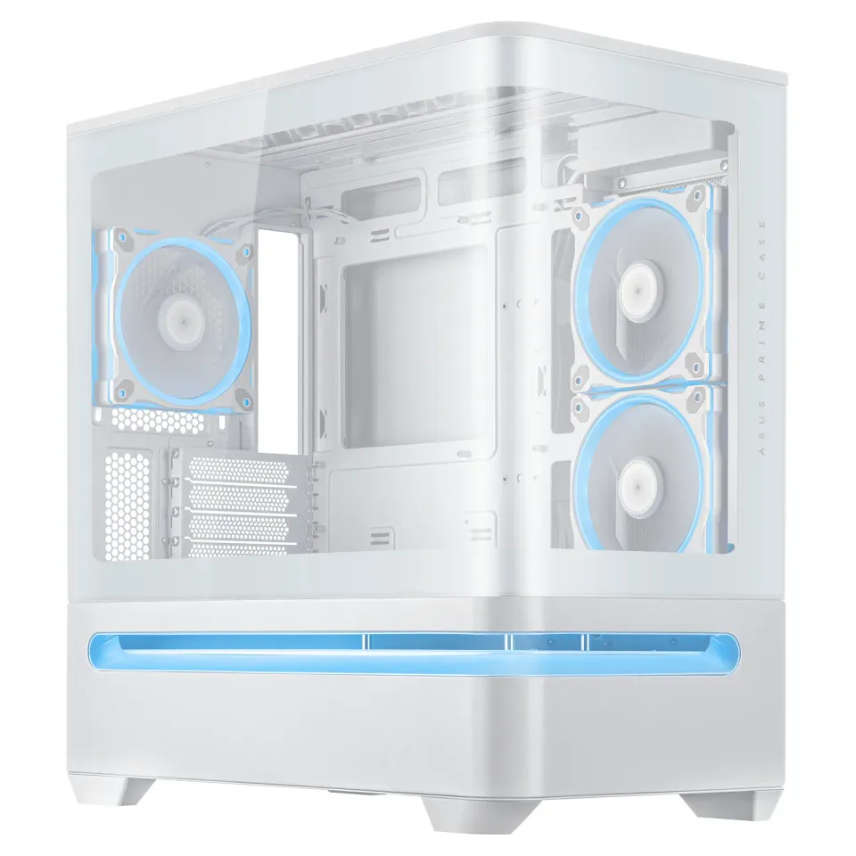 ASUS Case AP202 PRIME CASE, mATX, Průhledná bočnice, 3x 120mm ARGB Fan, bílá
