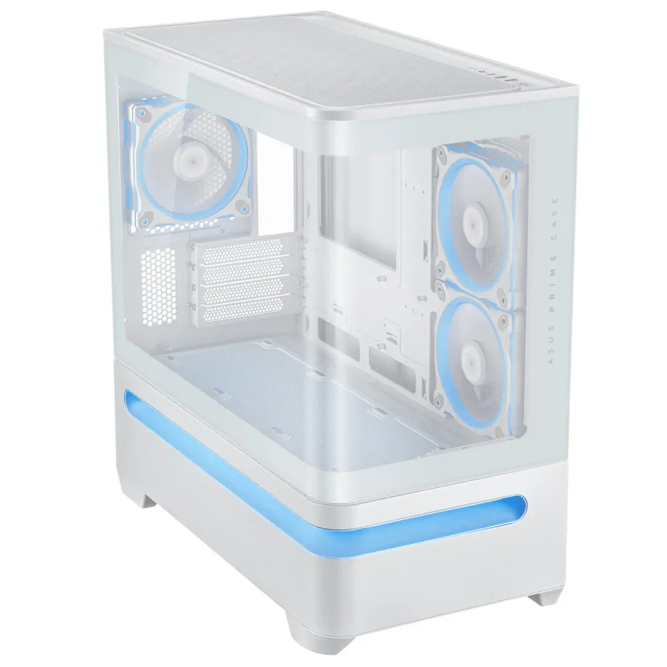 ASUS Case AP202 PRIME CASE, mATX, Průhledná bočnice, 3x 120mm ARGB Fan, bílá