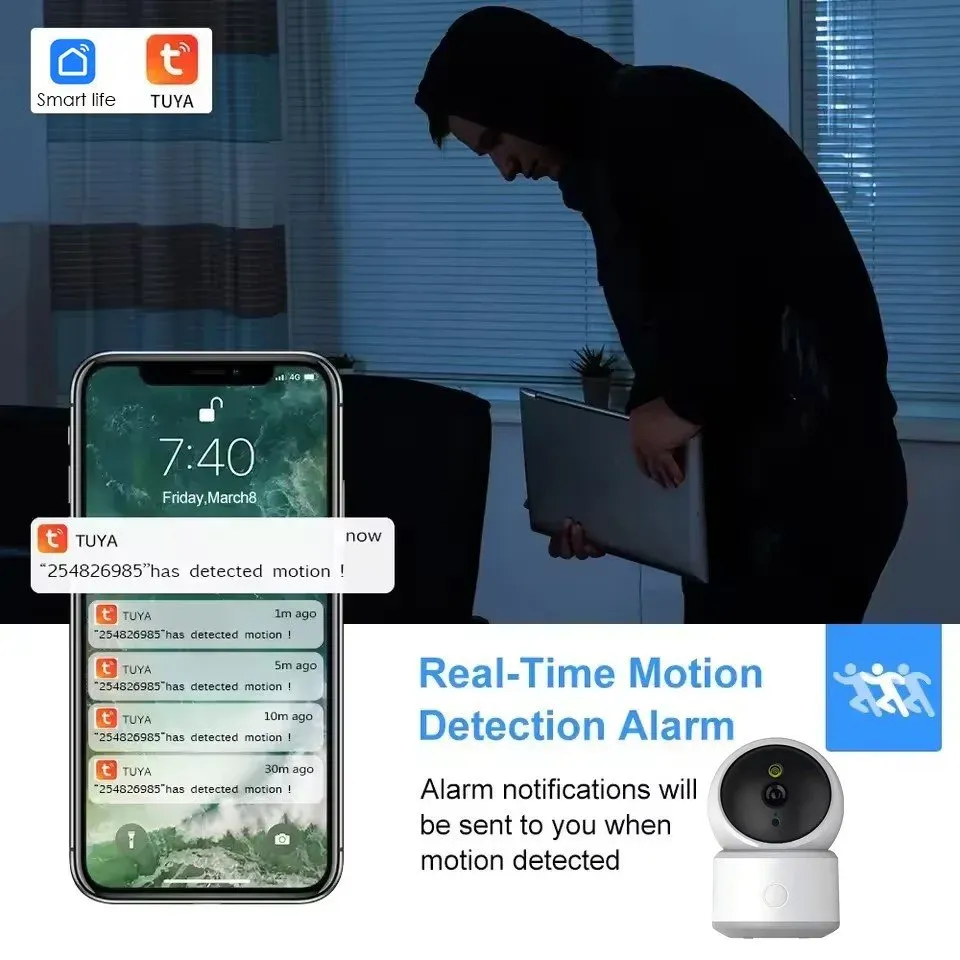 IMMAX NEO LITE SMART Security vnitřní kamera, P/T, Wi-Fi 2,4GHz a 5GHz, 4MP, ONVIF, TUYA
