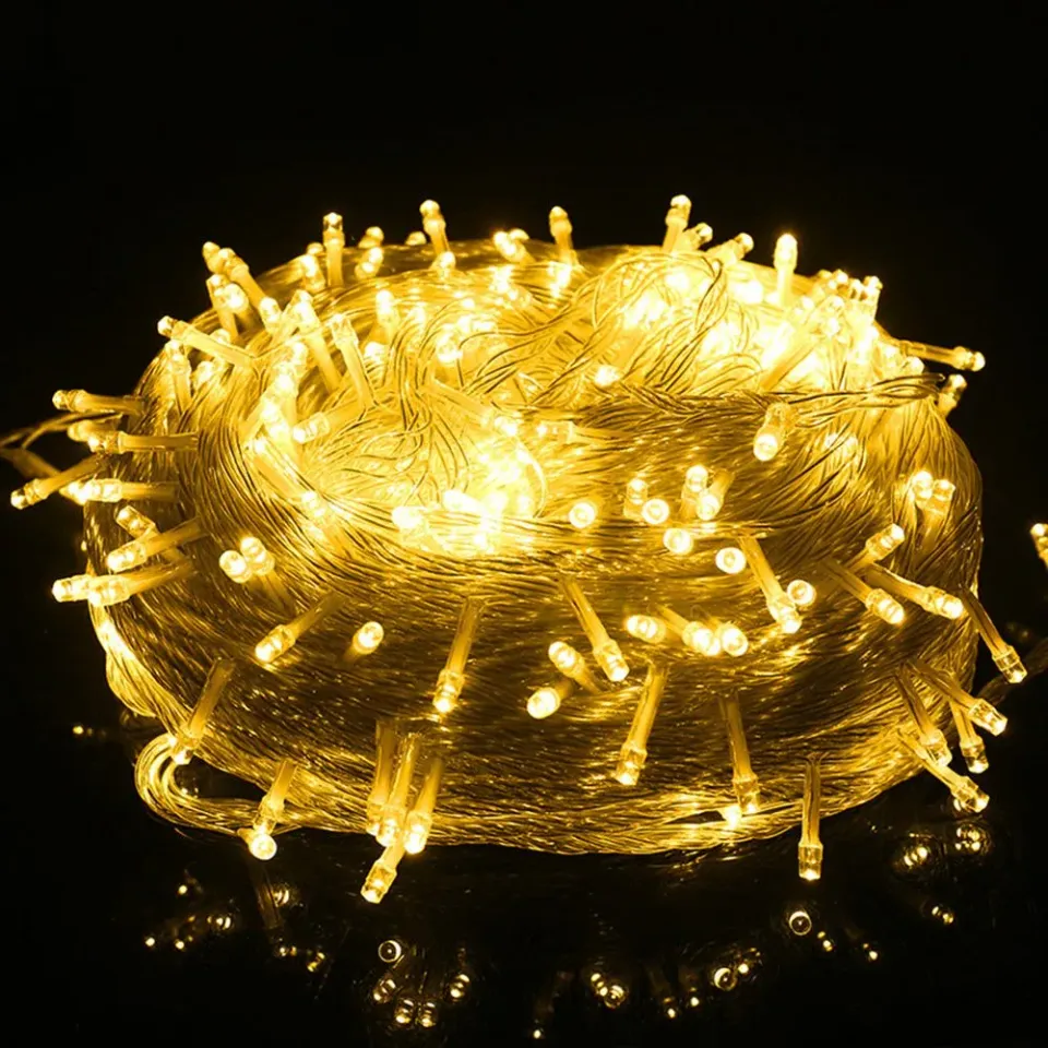 COLORWAY LED řetěz/ vnitřní / 100 LED / délka 10m / teplá bílá/ 8 funkcí/ napájení USB
