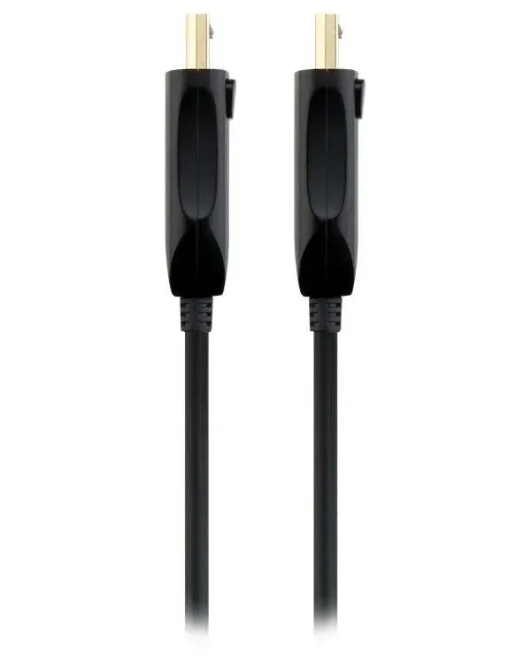 PremiumCord Optický DisplayPort 1.3/1.4 přípojný kabel M/M, zlacené konekt. 15m
