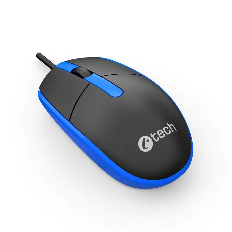 C-TECH myš WM-10, USB, 1200 DPI, černo - modrá