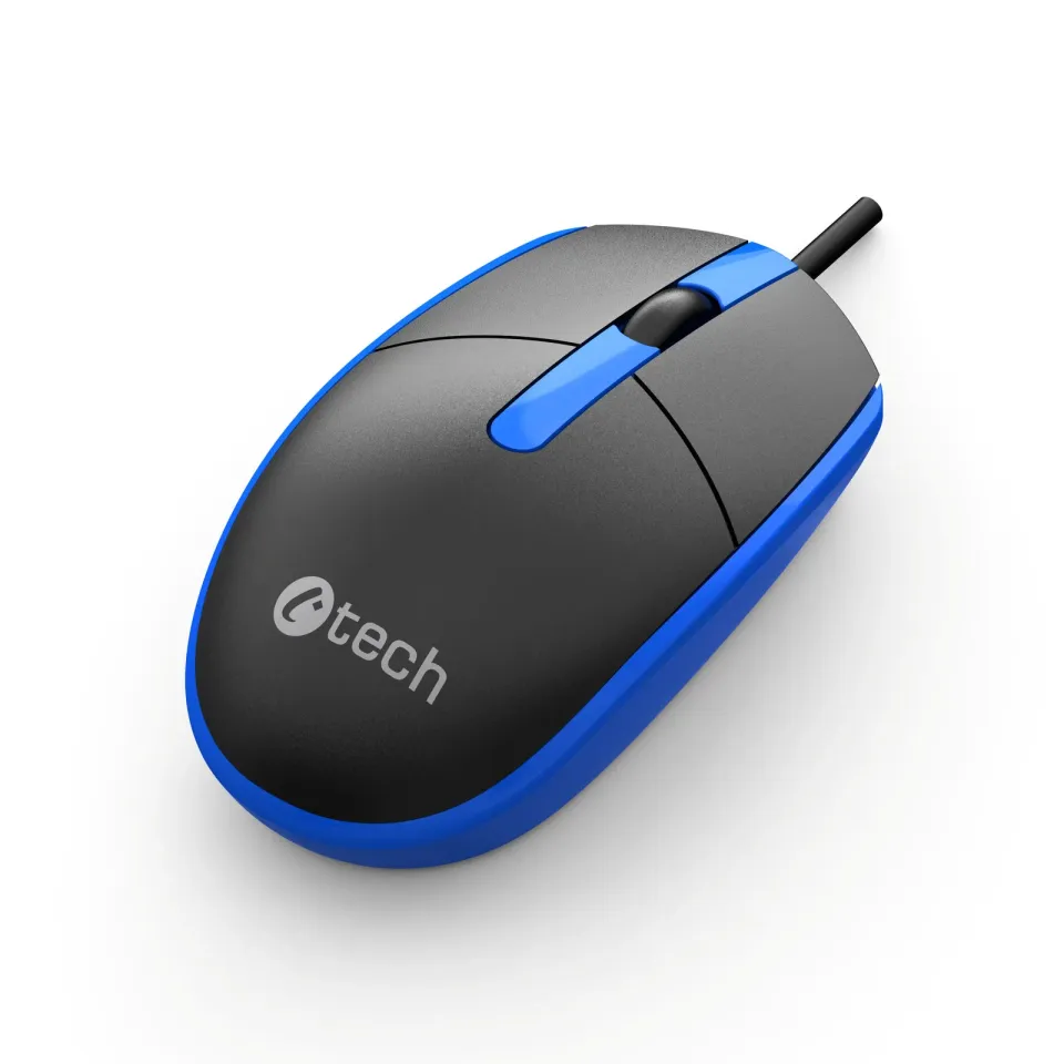 C-TECH myš WM-10, USB, 1200 DPI, černo - modrá