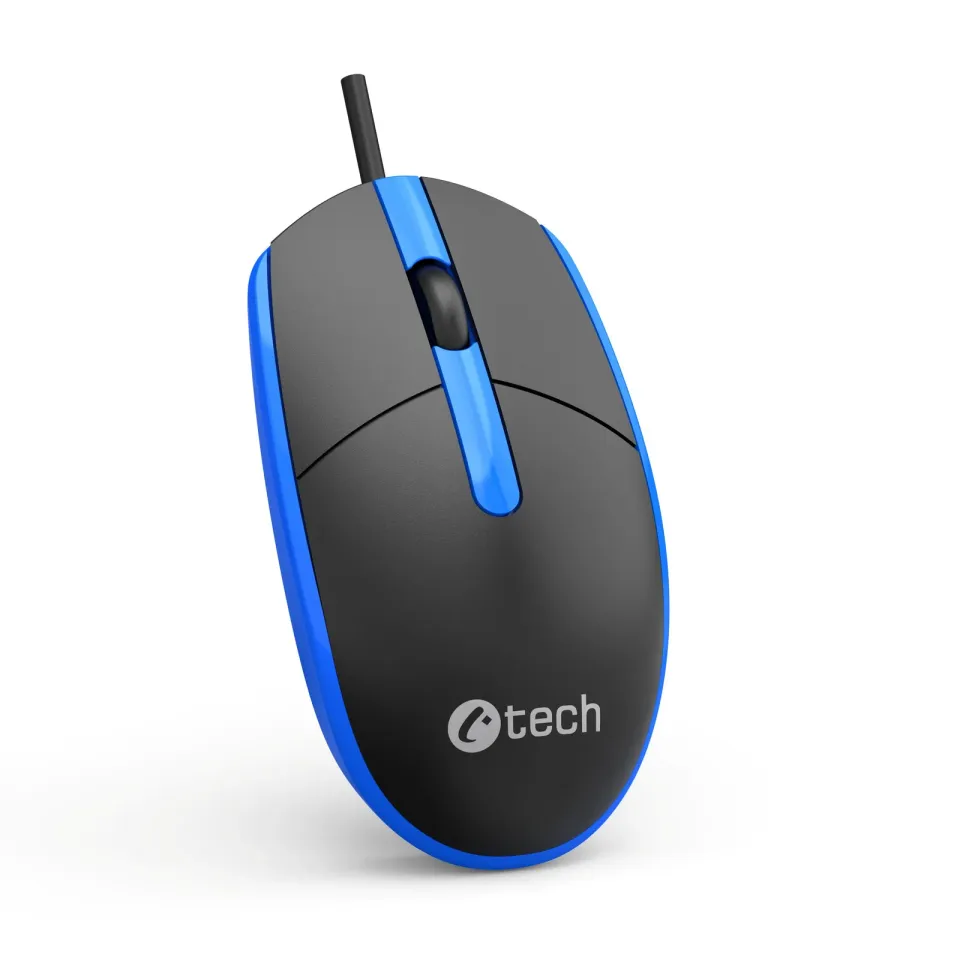 C-TECH myš WM-10, USB, 1200 DPI, černo - modrá