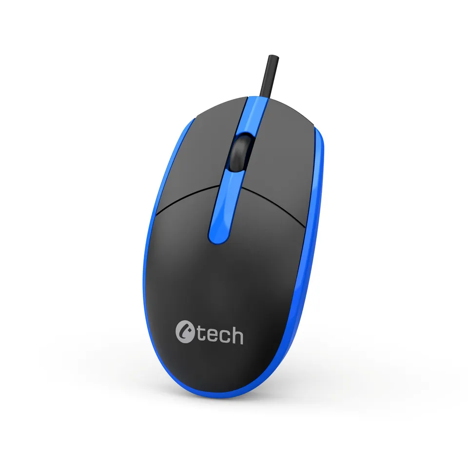 C-TECH myš WM-10, USB, 1200 DPI, černo - modrá