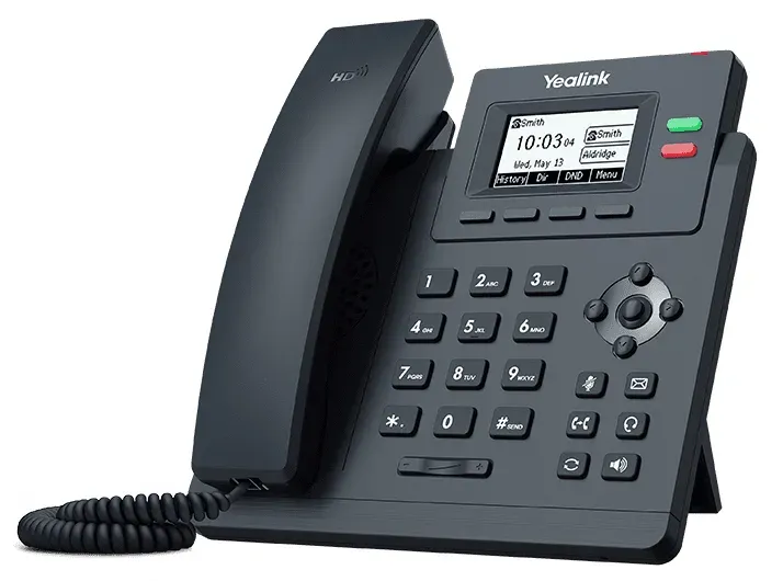 Yealink SIP-T31P IP telefon, 2,3" 132x64 grafický, 2x RJ45 10/100, PoE, 2x SIP, s adaptérem