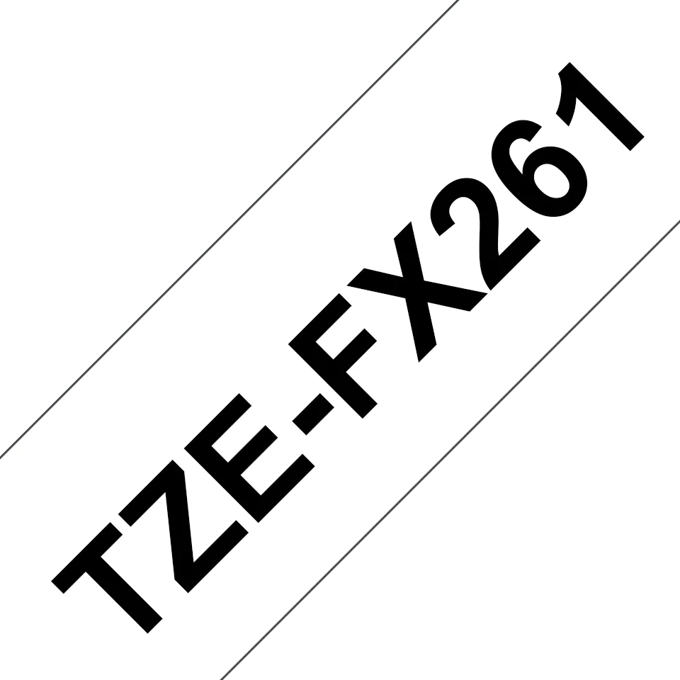 Brother - TZe-FX261, bílá / černá, 36 mm, s flexibilní páskou
