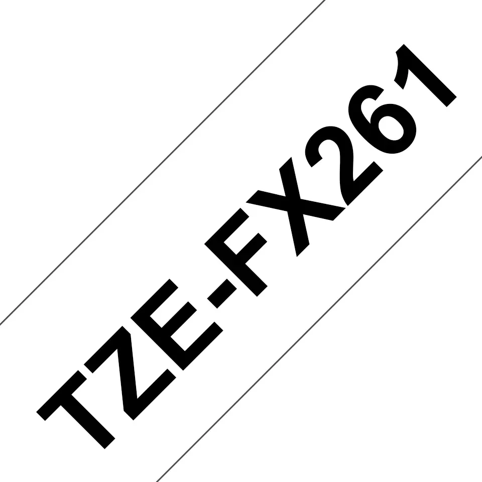 Brother - TZe-FX261, bílá / černá, 36 mm, s flexibilní páskou