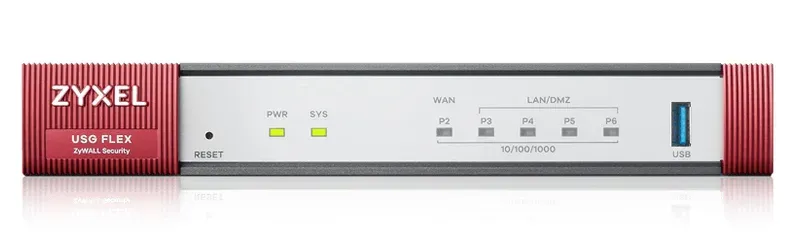 Zyxel USG FLEX 50 HP, 5 Gigabit user-definable ports, 1*1G PoE+, 1*USB with 1 YR Entry Defense Pack