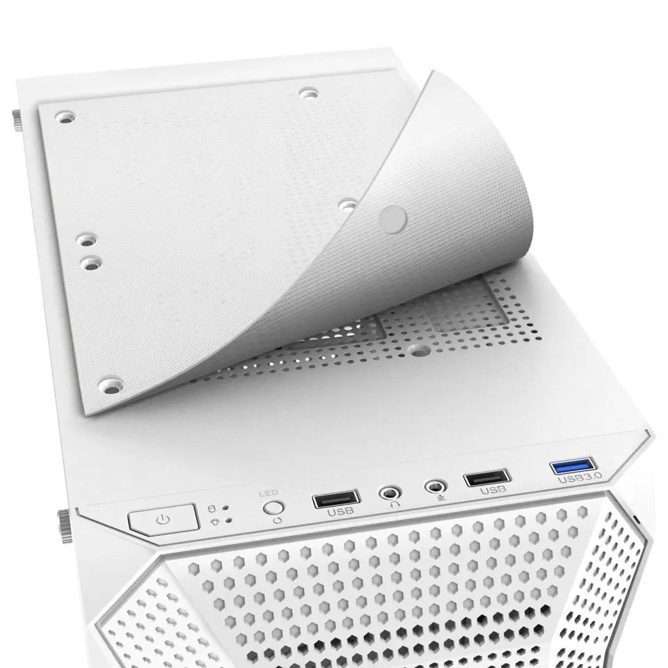 EVOLVEO Xenon, skříň ATX, 4x ARGB ventilátor 120mm, přední panel airflow mesh, b
