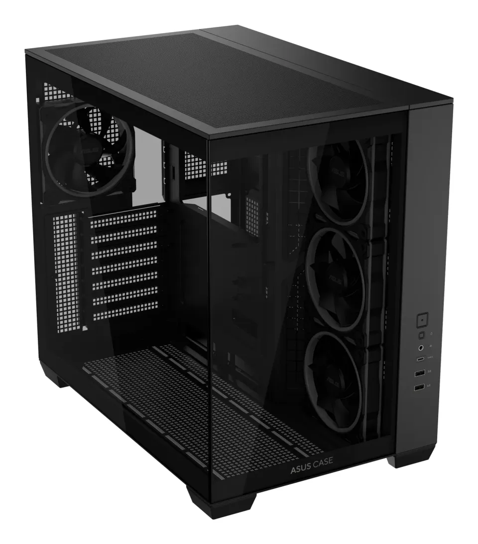 ASUS Case A32 PLUS TG ARGB, ATX, Průhledná bočnice, 4x 120mm ARGB Fan, Černá
