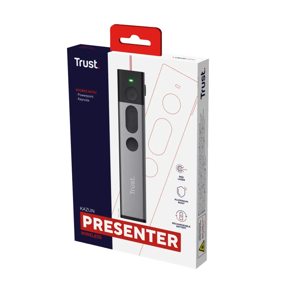 TRUST Prezentér Kazun Aluminium Wireless Presenter
