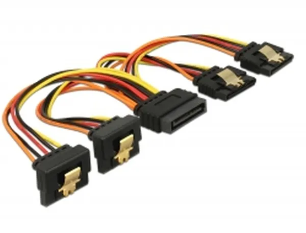 Delock Kabel SATA 15 pin napájecí samec s aretací > SATA 15 pin napájecí samice (60150)