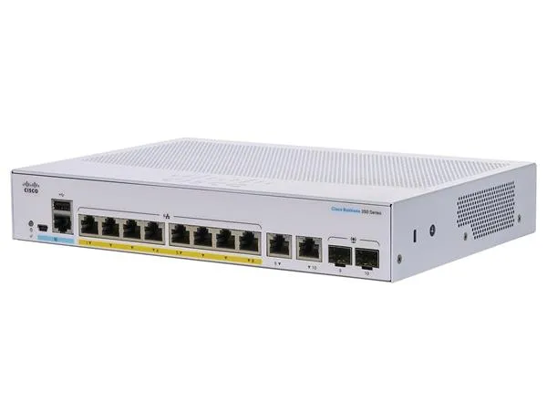 Cisco CBS350 Managed 8-port GE, PoE, Ext PS, 2x1G Combo